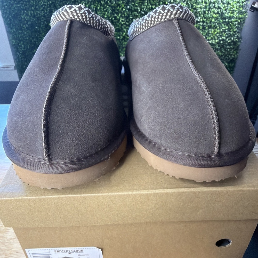 Men's Project Cloud RELAXATION Chocolate Sheepskin Lined Slippers 11.5‎ - Picture 7 of 7